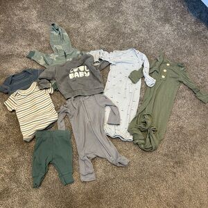 Carter's Green and Gray Baby Clothing Collection